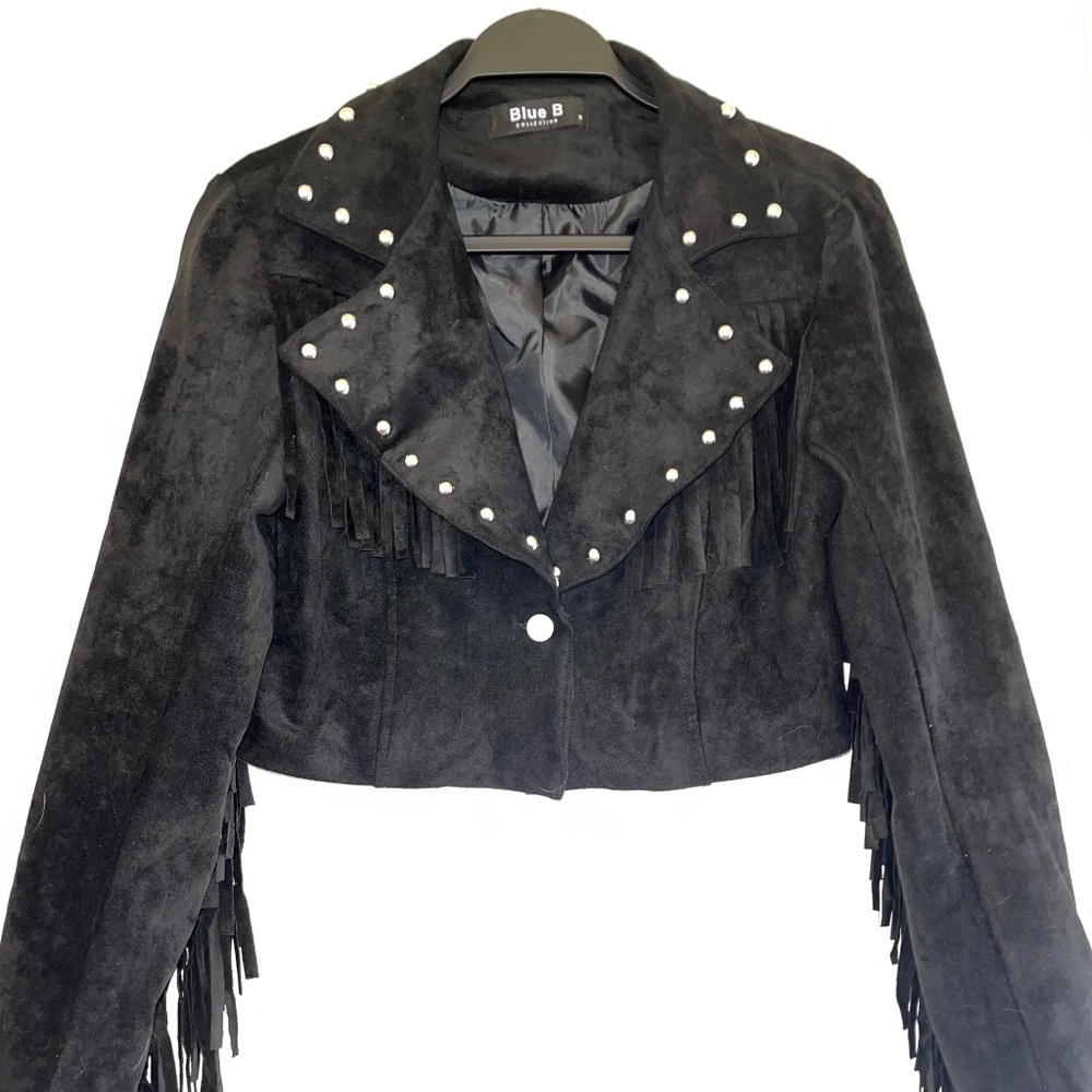 Black Suede fringe jacket